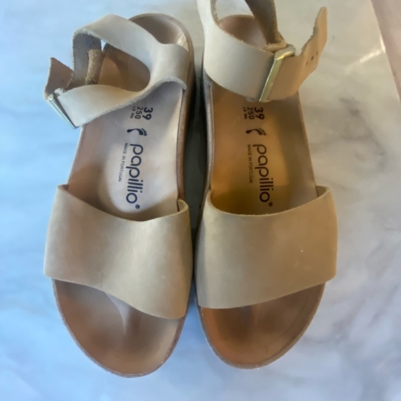 Birkenstock Shoes - Birkenstock Glenda Nubuck Leather - Sandcastle